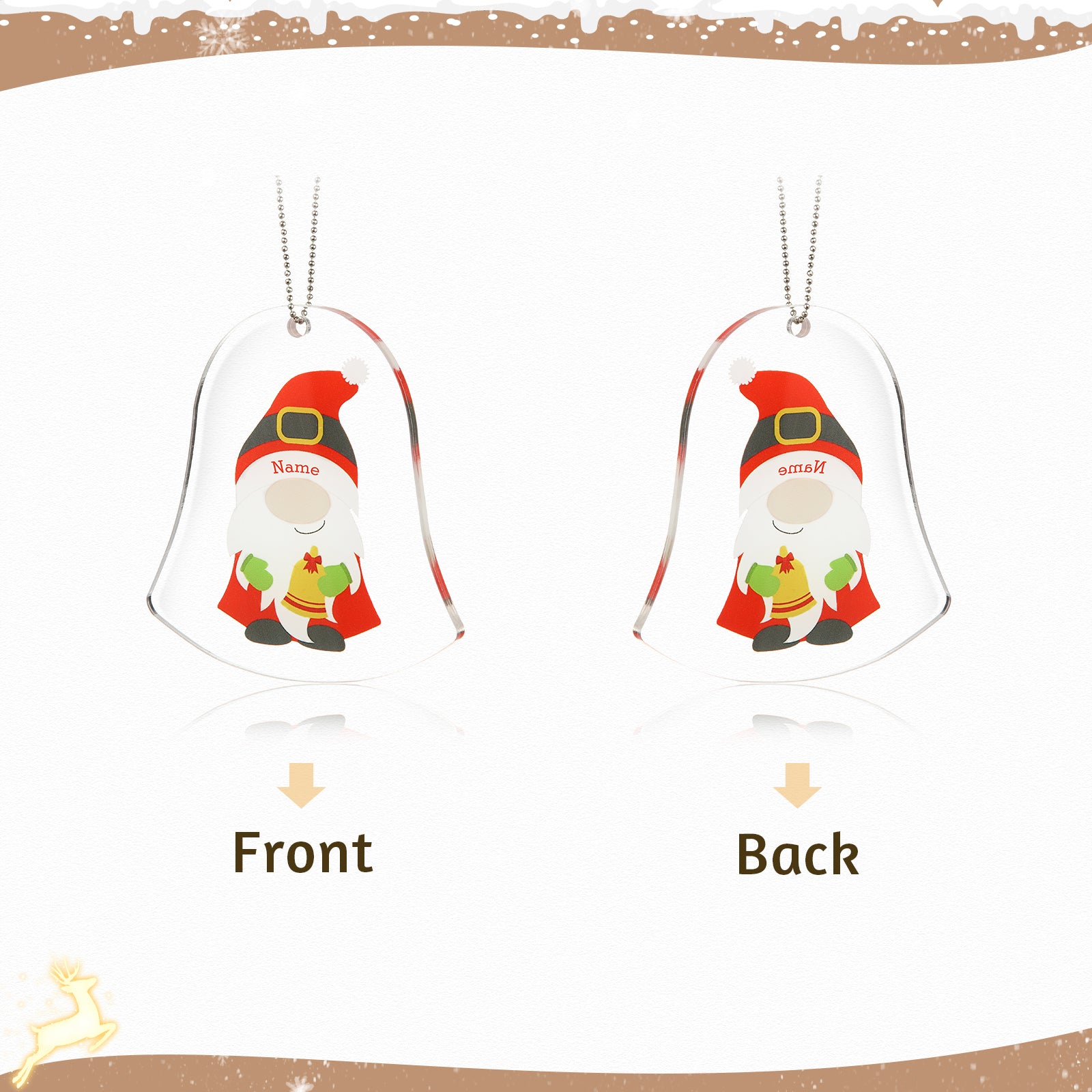 Personalised Santa Claus Christmas Ornament - handmade