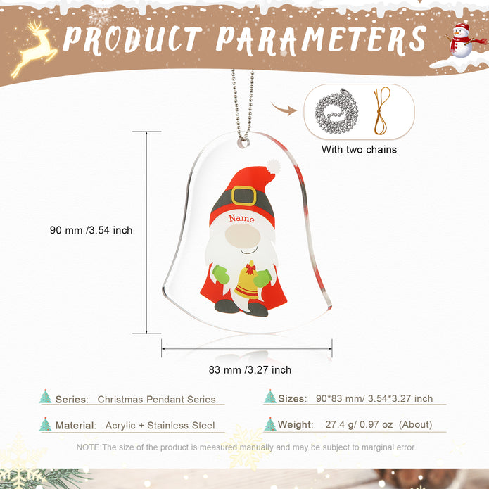 Personalised Santa Claus Christmas Ornament - handmade