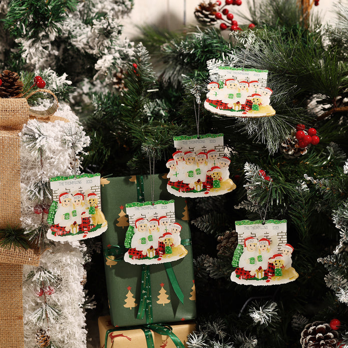 Personalised Family Christmas Ornament - handmade