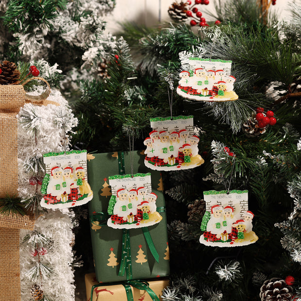 Personalised Family Christmas Ornament - handmade