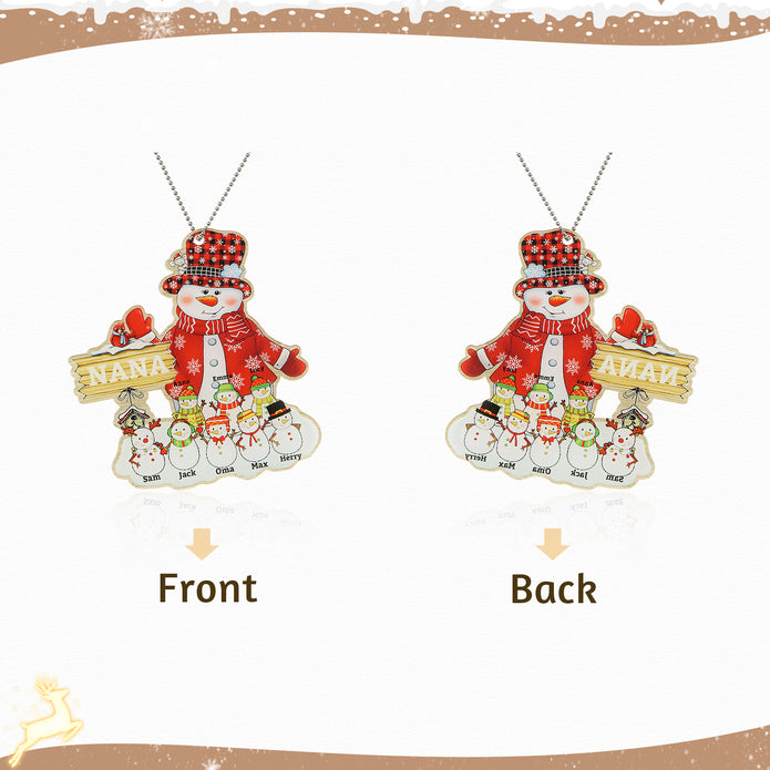 Personalised Snowman Christmas Ornament - handmade