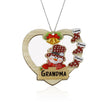 Personalised Heart Snowman Christmas Ornament - handmade