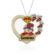 Personalised Heart Snowman Christmas Ornament - handmade