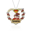 Personalised Heart Snowman Christmas Ornament - handmade