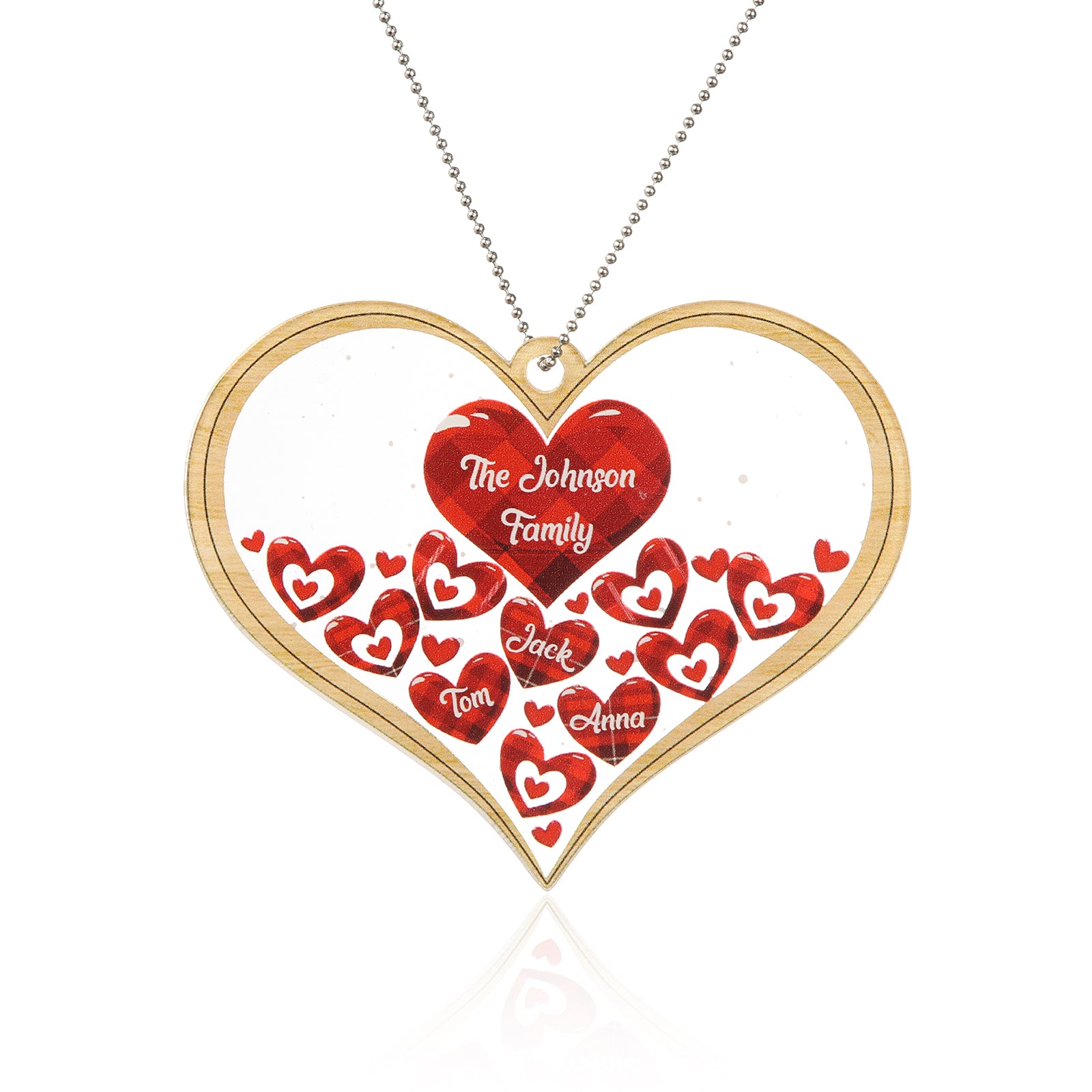 Personalised Heart Christmas Ornament - handmade