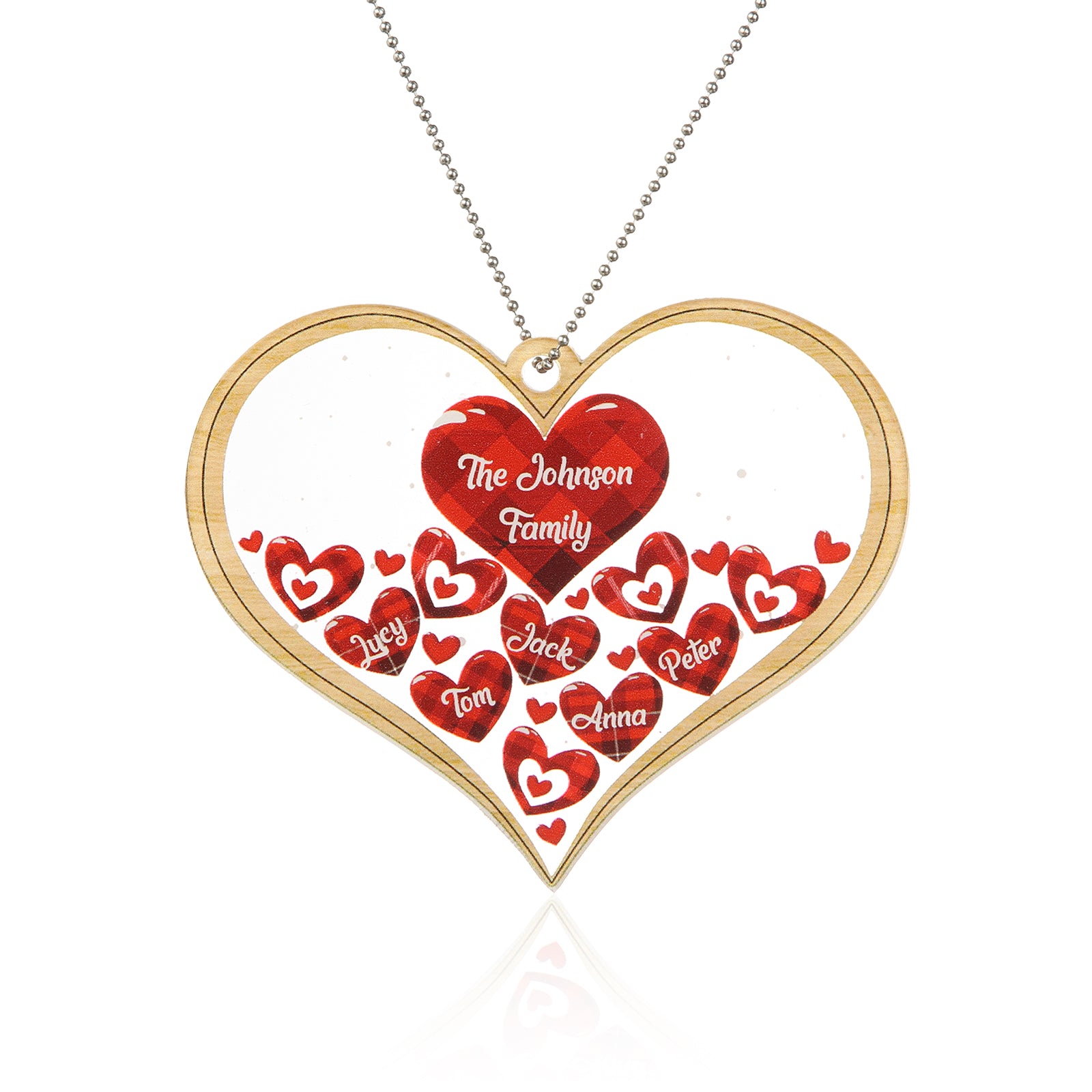 Personalised Heart Christmas Ornament - handmade