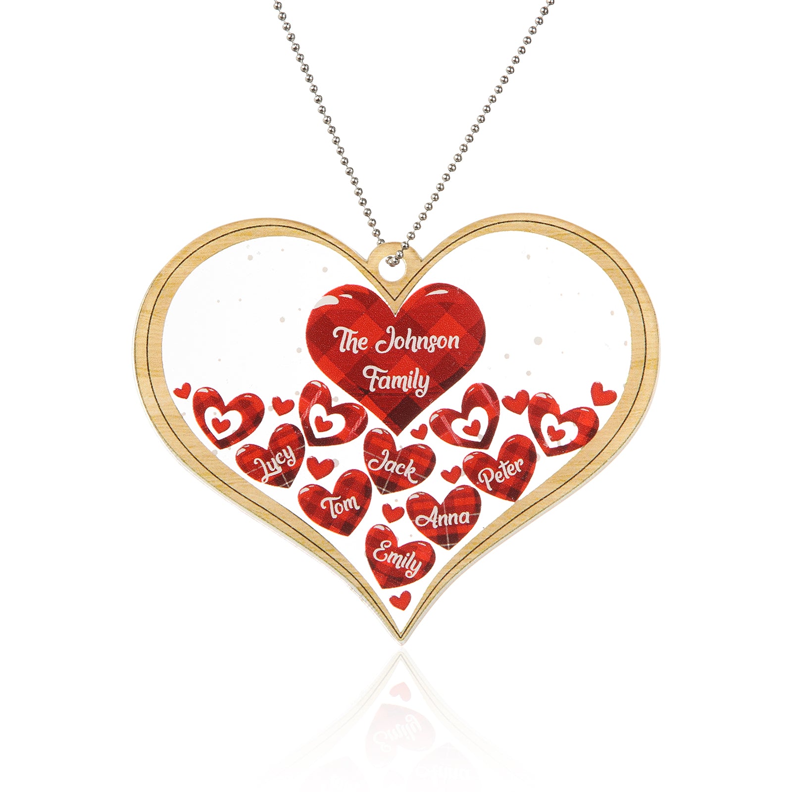 Personalised Heart Christmas Ornament - handmade