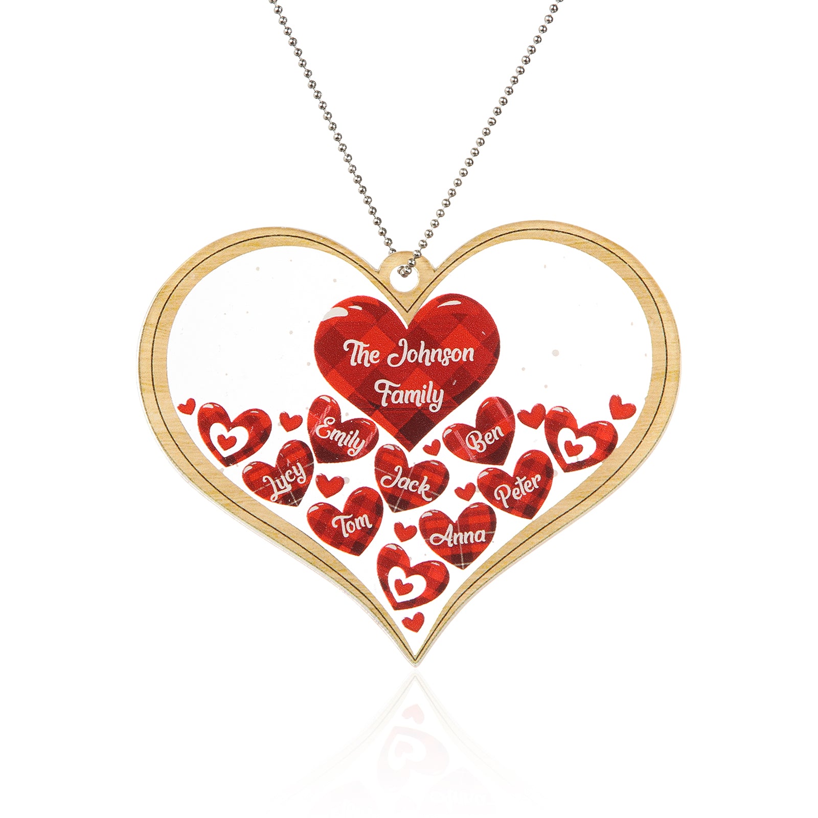 Personalised Heart Christmas Ornament - handmade