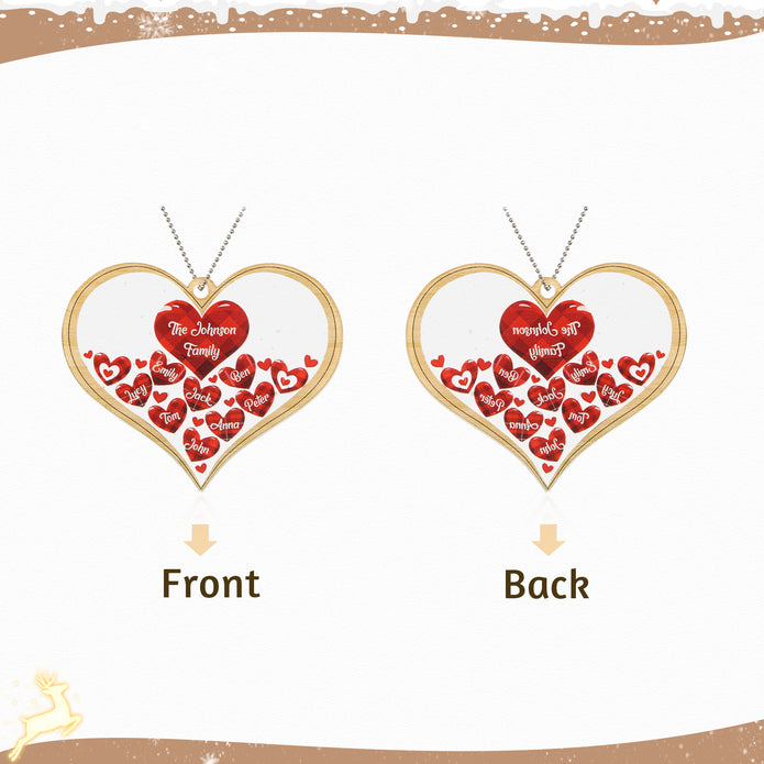 Personalised Heart Christmas Ornament - handmade