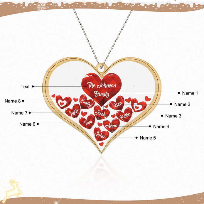 Personalised Heart Christmas Ornament - handmade