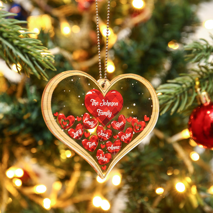 Personalised Heart Christmas Ornament - handmade