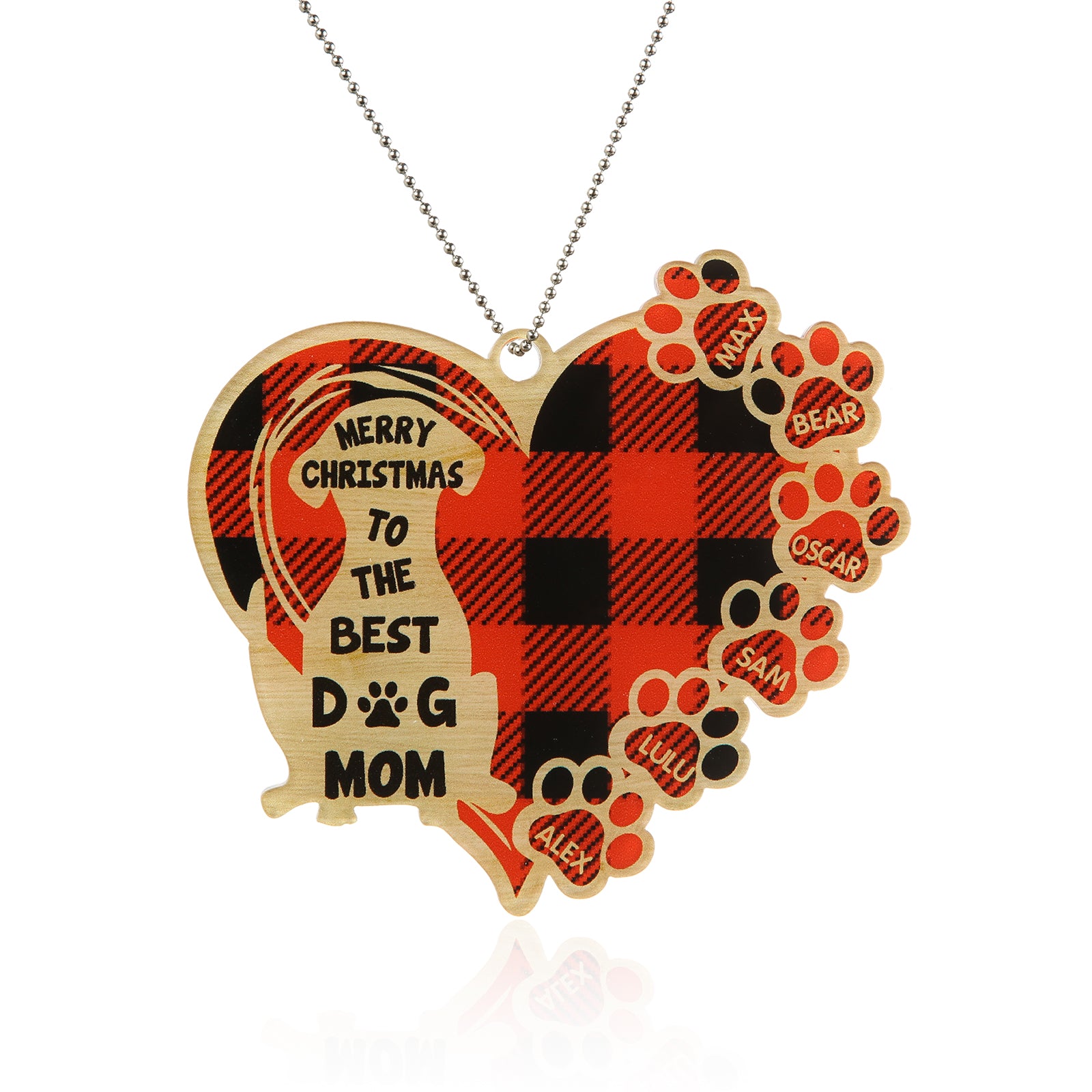 Personalised Heart Christmas Ornament - handmade