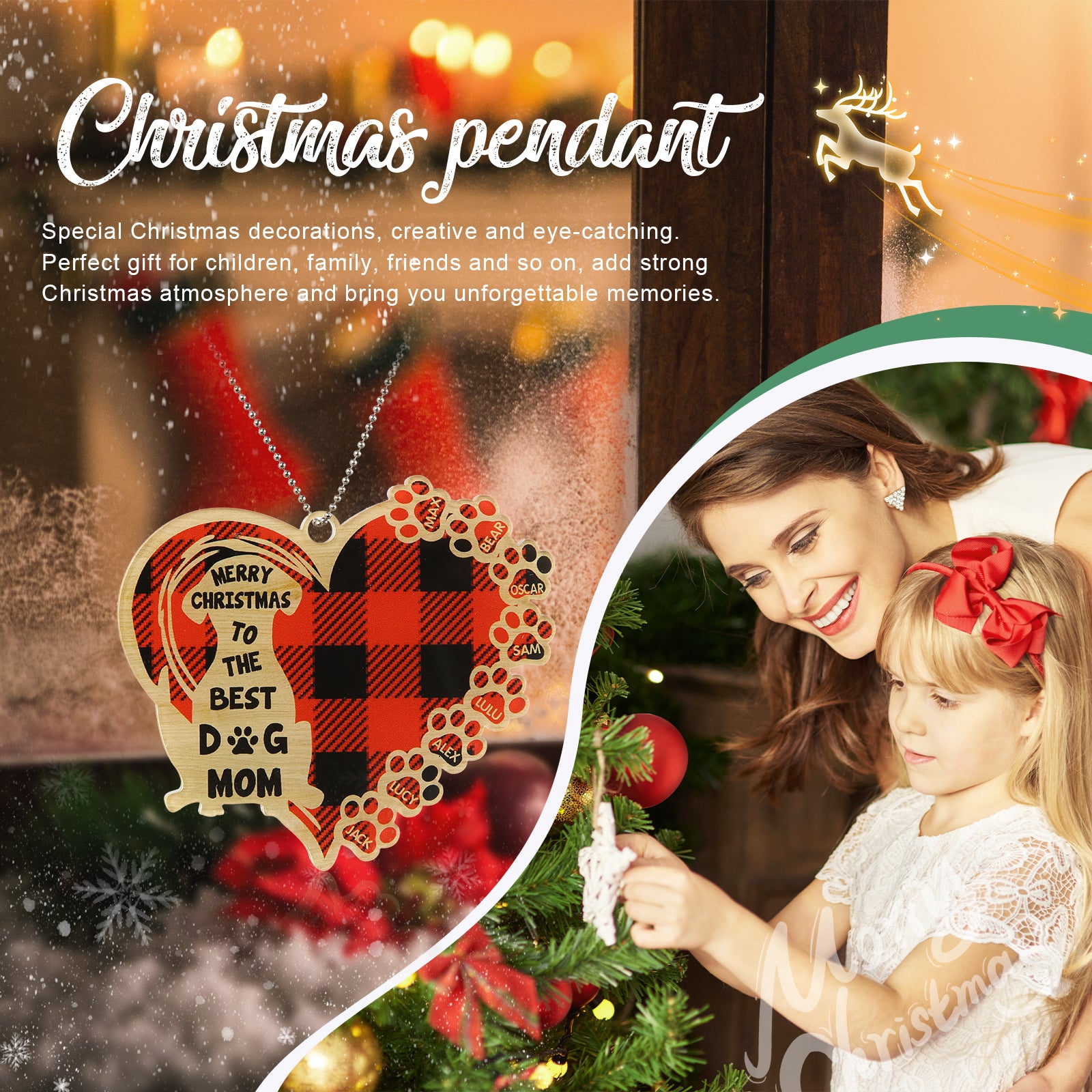 Personalised Heart Christmas Ornament - handmade