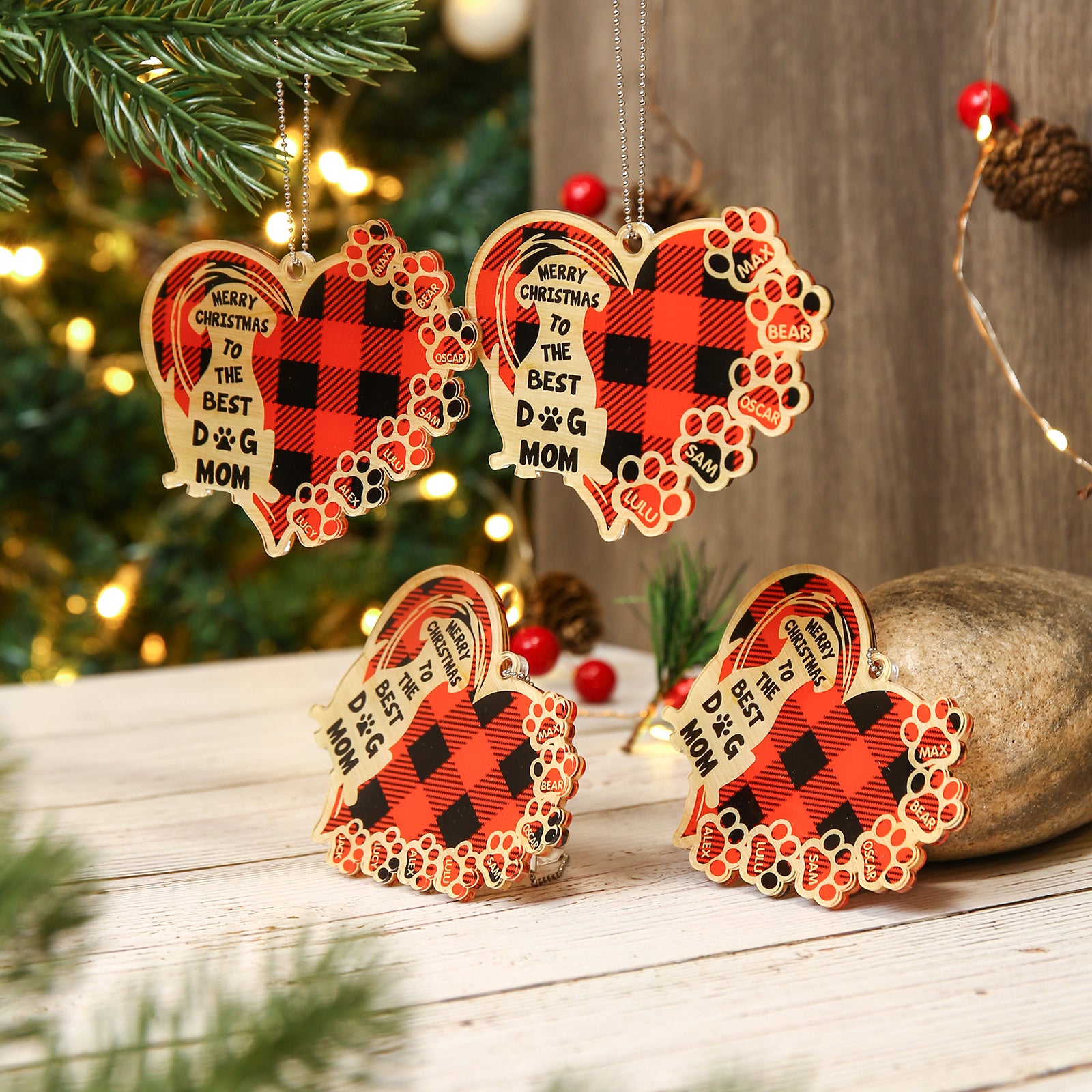 Personalised Heart Christmas Ornament - handmade