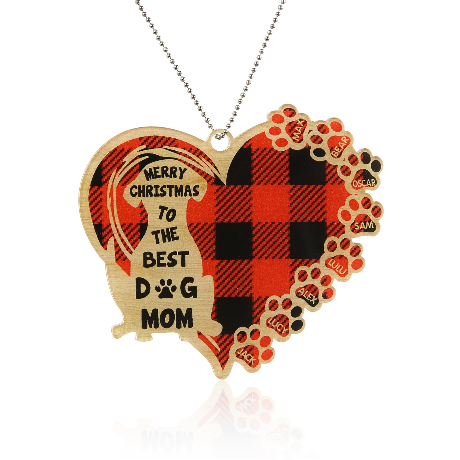 Personalised Heart Christmas Ornament - handmade