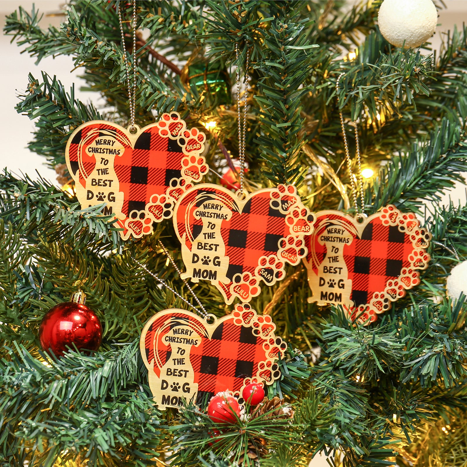Personalised Heart Christmas Ornament - handmade