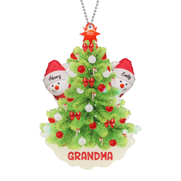 Personalised Snowman Christmas Ornament - handmade