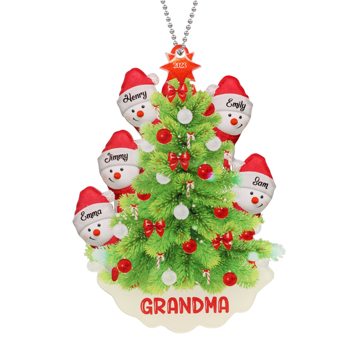Personalised Snowman Christmas Ornament - handmade