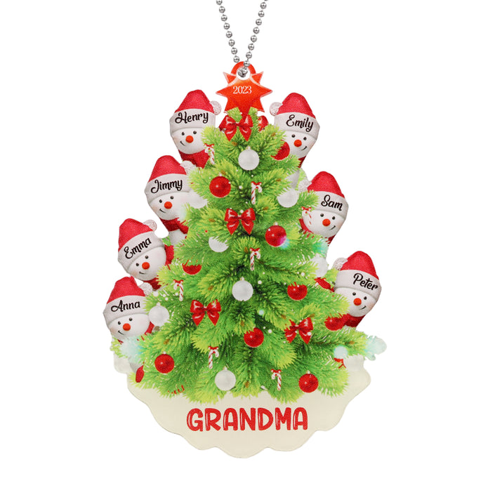 Personalised Snowman Christmas Ornament - handmade