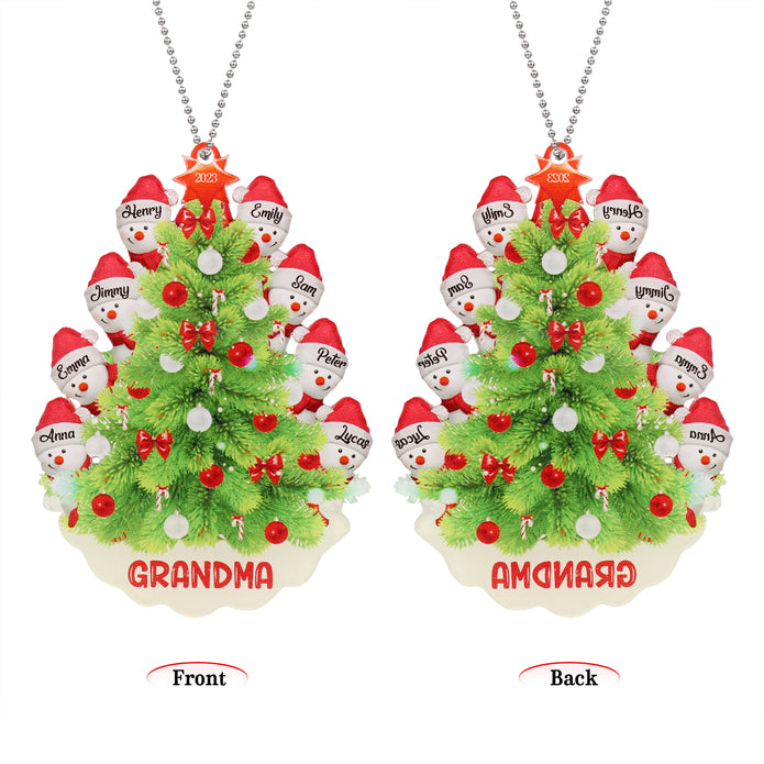 Personalised Snowman Christmas Ornament - handmade