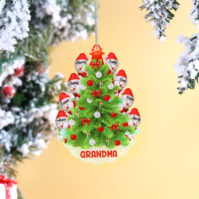 Personalised Snowman Christmas Ornament - handmade