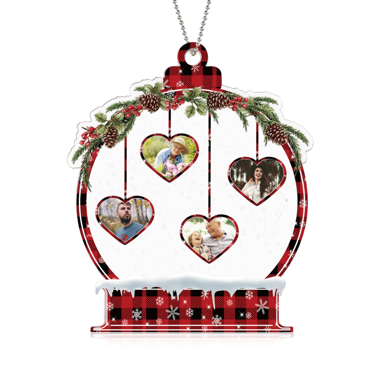 Personalised Heart Christmas Ornament - handmade