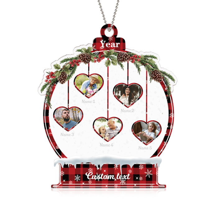Personalised Heart Christmas Ornament - handmade