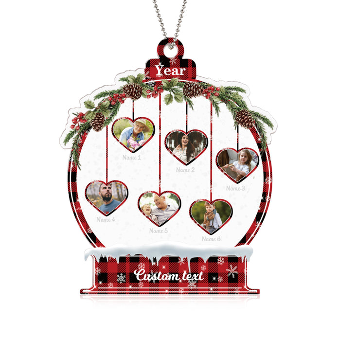 Personalised Heart Christmas Ornament - handmade
