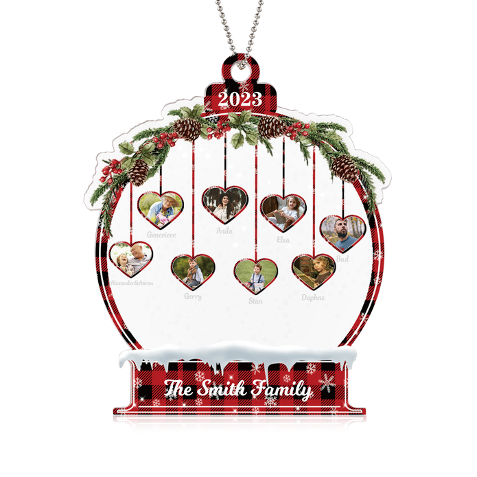 Personalised Heart Christmas Ornament - handmade