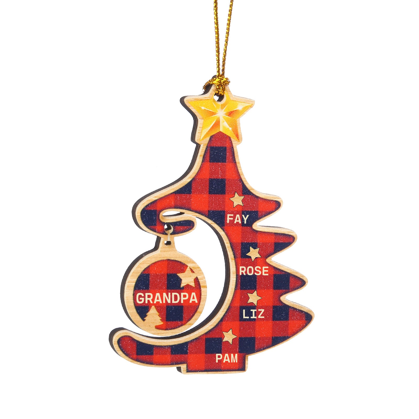 Personalised Christmas Tree Ornament - handmade