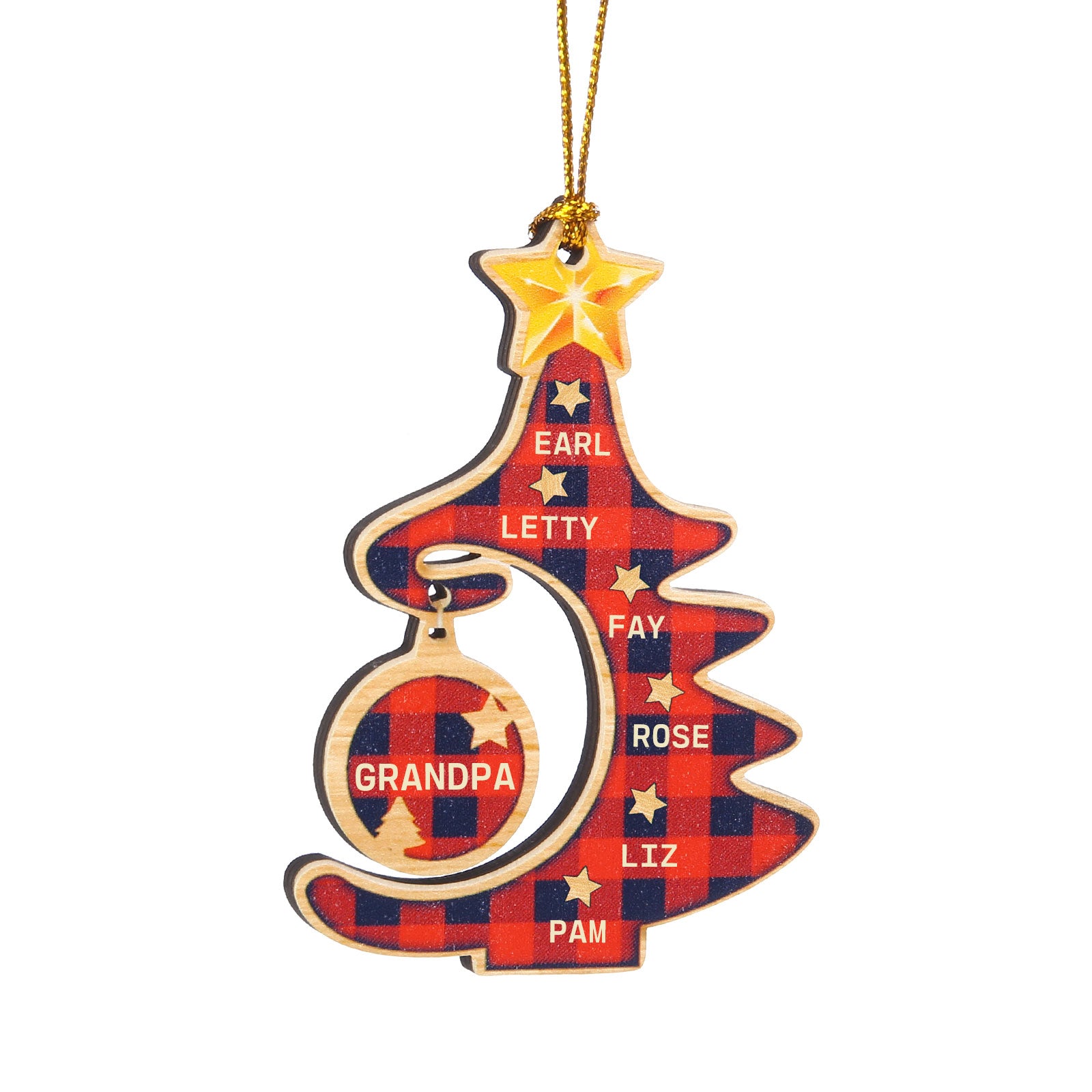 Personalised Christmas Tree Ornament - handmade