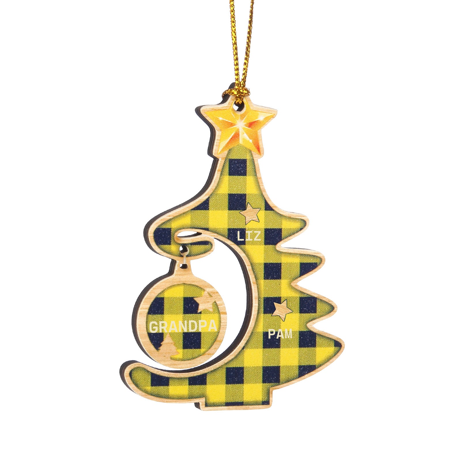 Personalised Christmas Tree Ornament - handmade