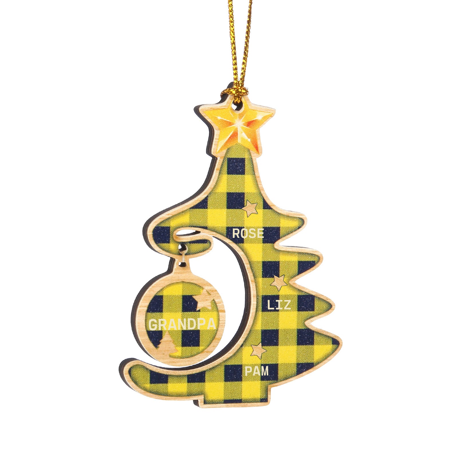 Personalised Christmas Tree Ornament - handmade