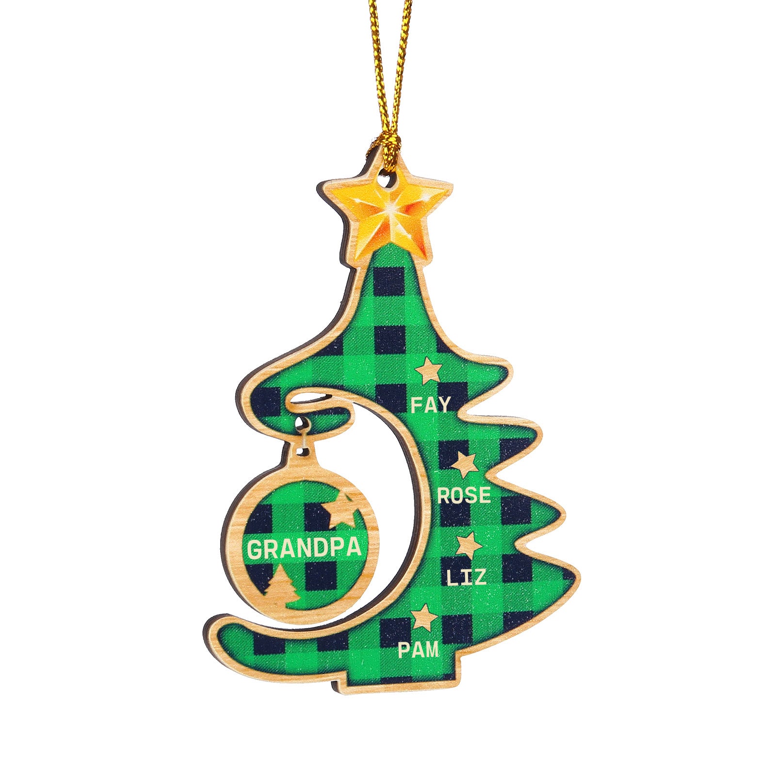 Personalised Christmas Tree Ornament - handmade