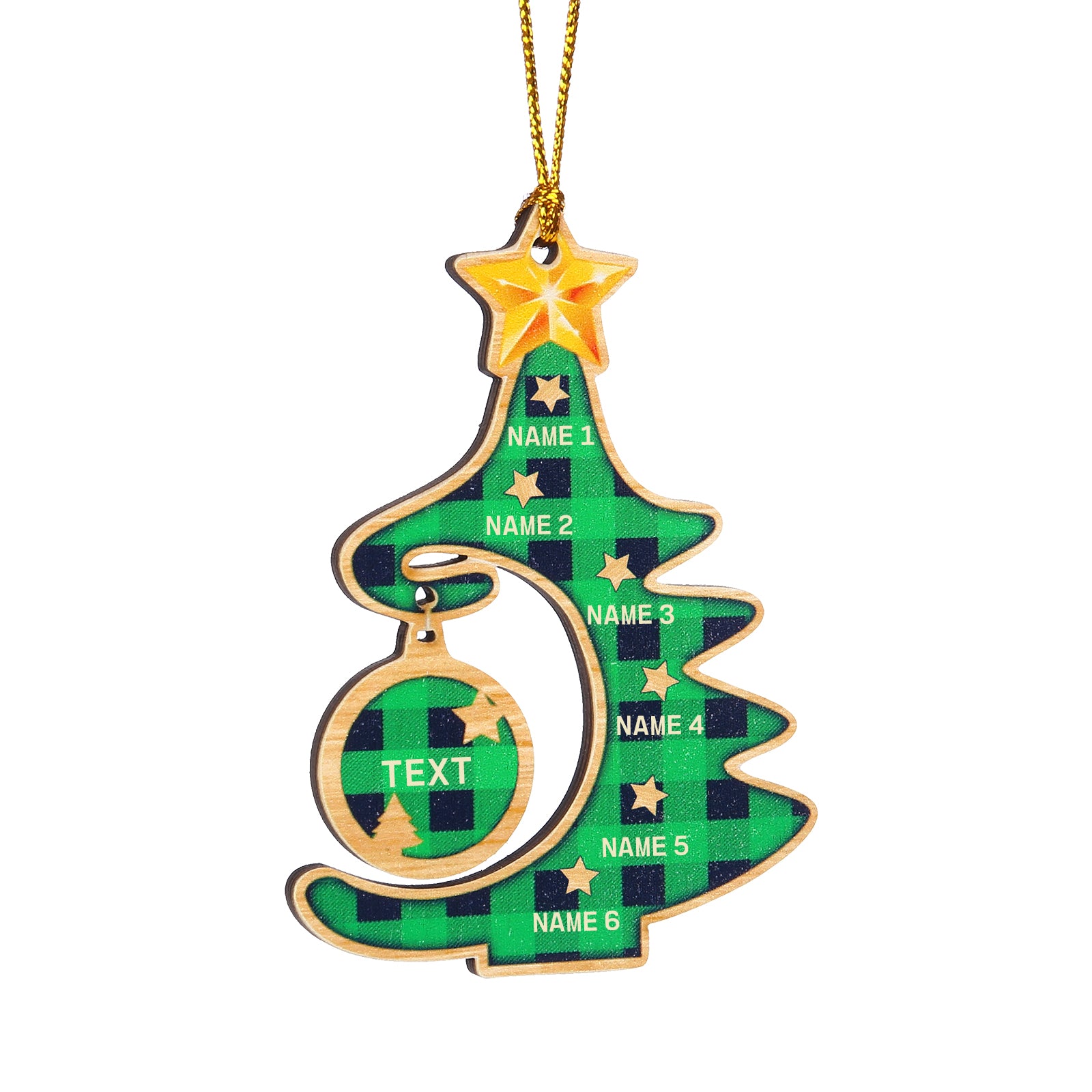 Personalised Christmas Tree Ornament - handmade