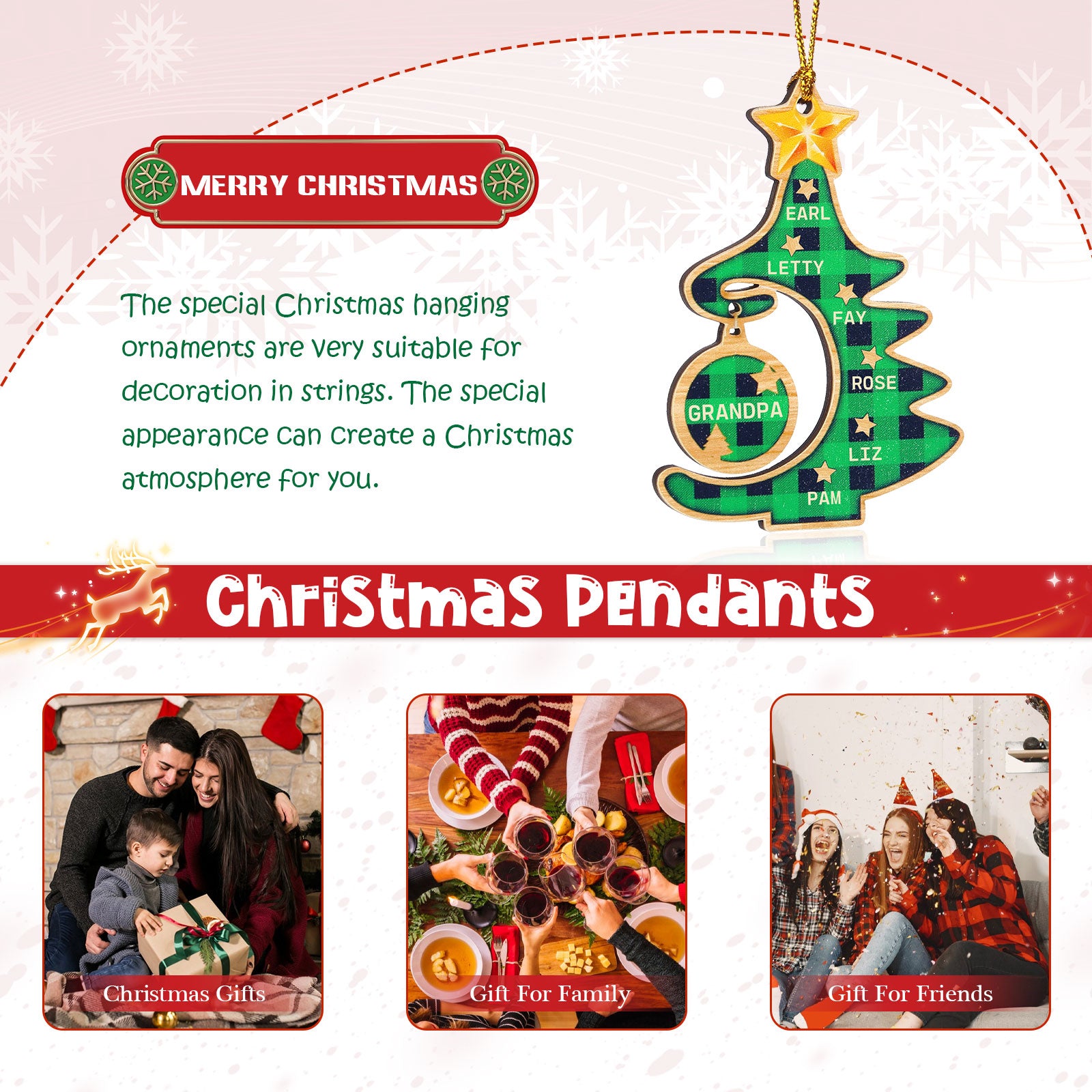 Personalised Christmas Tree Ornament - handmade