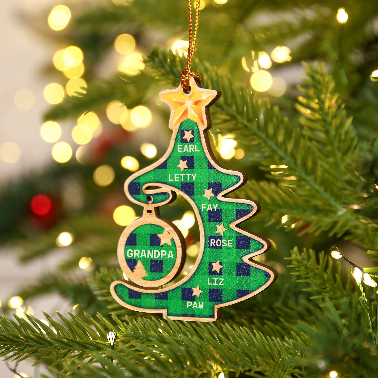 Personalised Christmas Tree Ornament - handmade