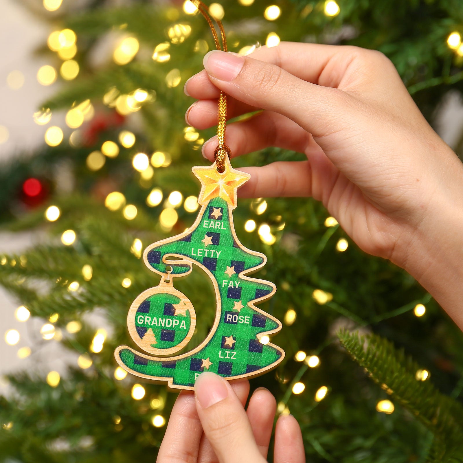 Personalised Christmas Tree Ornament - handmade