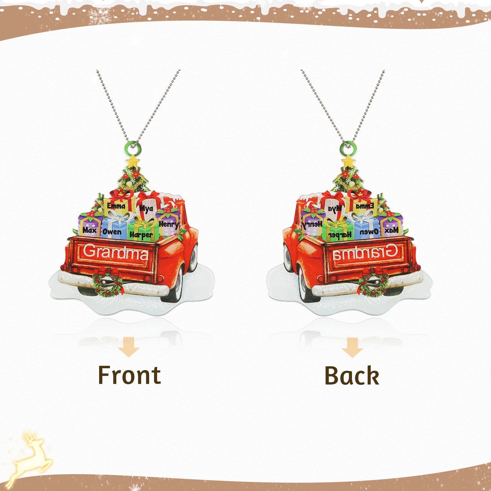 Personalised Car Christmas Ornament - handmade