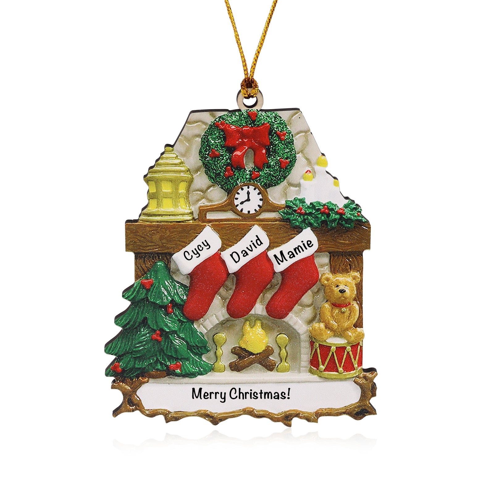 Personalised House Christmas Ornament - handmade