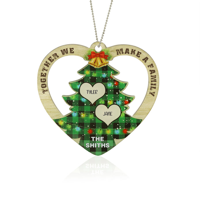 Personalised Heart Christmas Tree Ornament - handmade