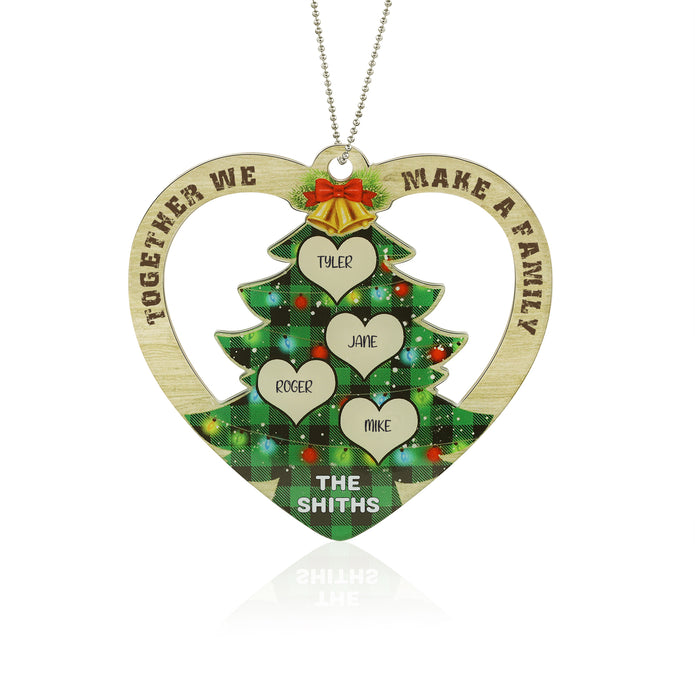 Personalised Heart Christmas Tree Ornament - handmade