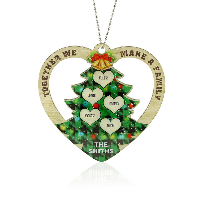 Personalised Heart Christmas Tree Ornament - handmade