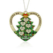 Personalised Heart Christmas Tree Ornament - handmade