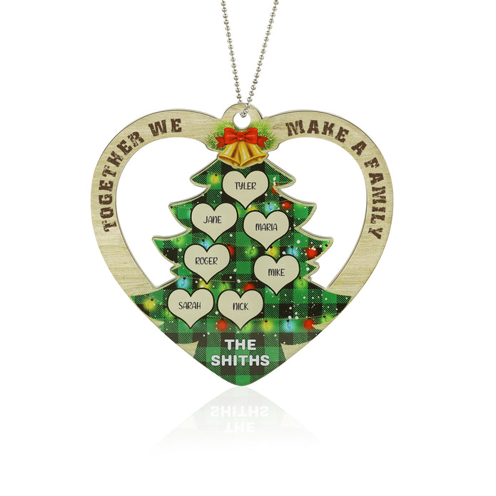 Personalised Heart Christmas Tree Ornament - handmade