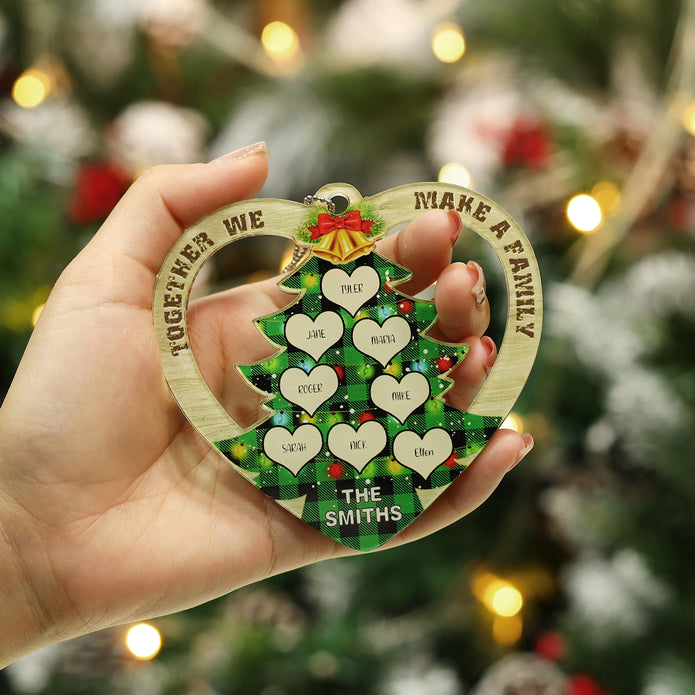 Personalised Heart Christmas Tree Ornament - handmade