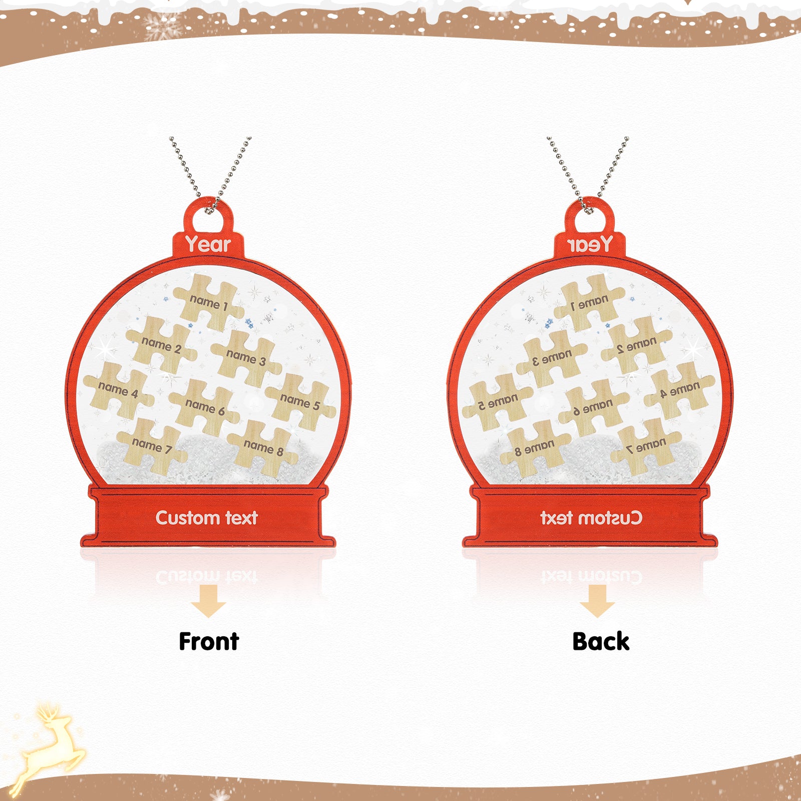 Personalised Christmas Ornament - handmade