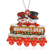 Personalised Snowman Christmas Ornament - handmade