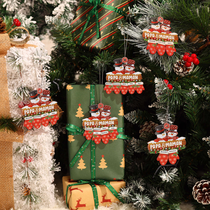 Personalised Snowman Christmas Ornament - handmade