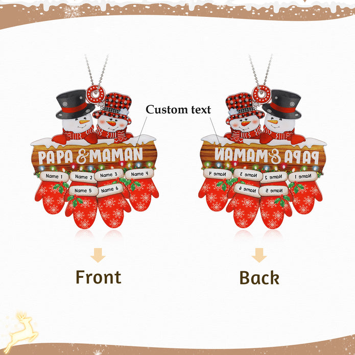 Personalised Snowman Christmas Ornament - handmade